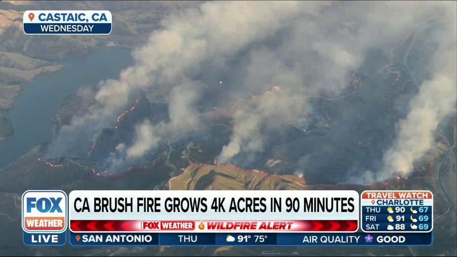 Route Fire in California quickly burned over 4K acres in just 90 minutes