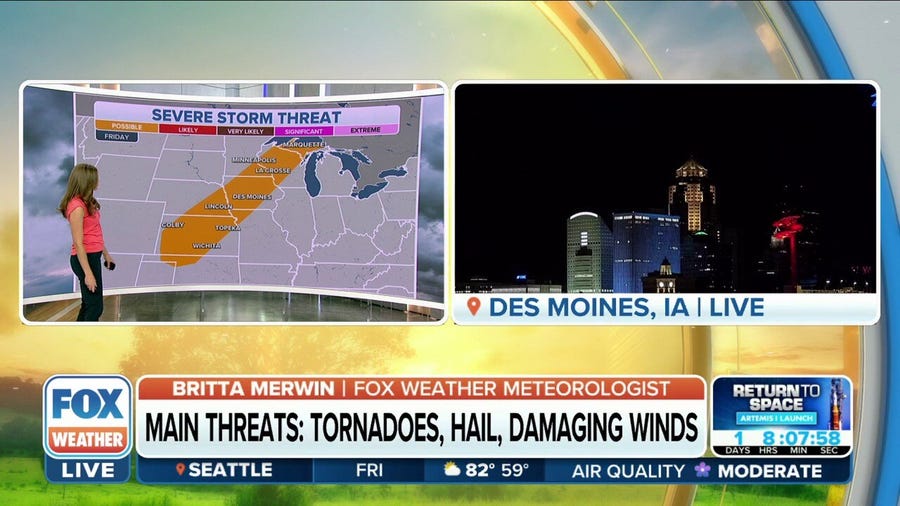 Severe storms target the Midwest and Central Plains