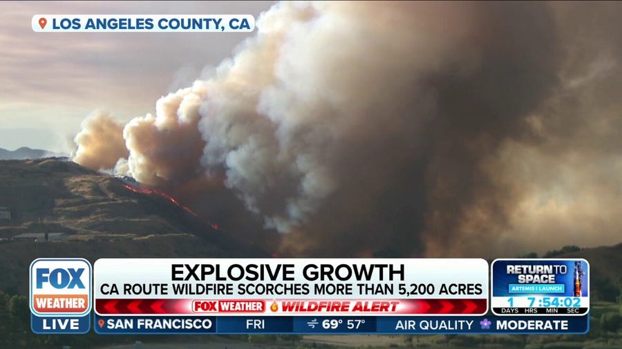 'Weather conditions are extreme': California Route Fire scorches more than 5,200 acres