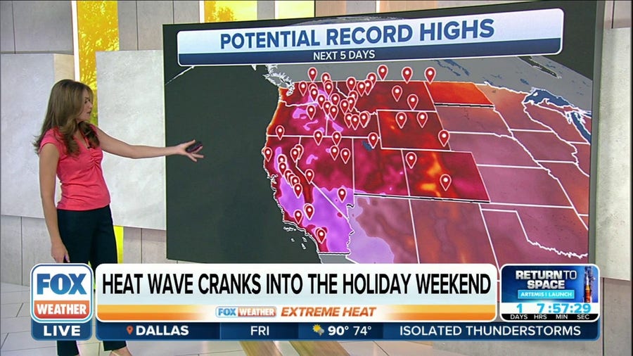 Western heat wave will continue through Labor Day weekend