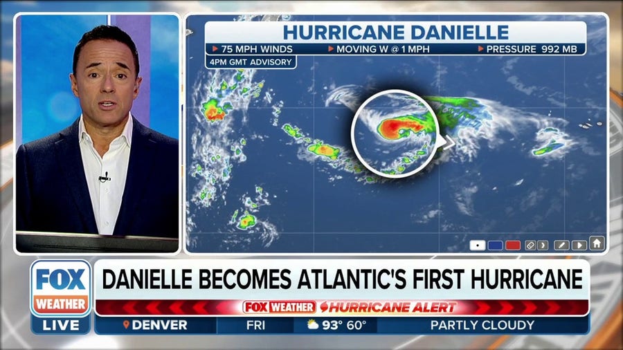 Danielle becomes Atlantic's first hurricane of the season