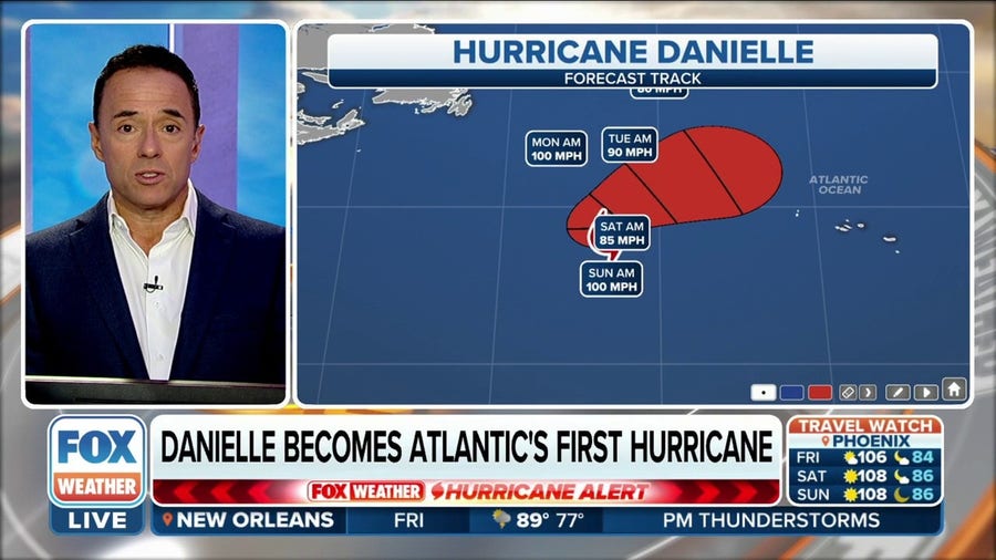 Hurricane Danielle becomes season's first Atlantic hurricane