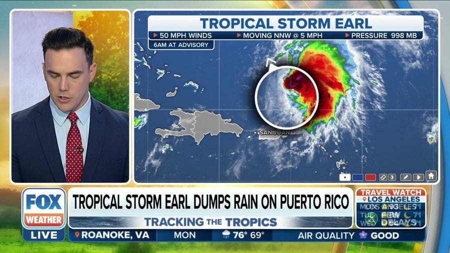 Tropical Storm Earl brings heavy rains to Puerto Rico