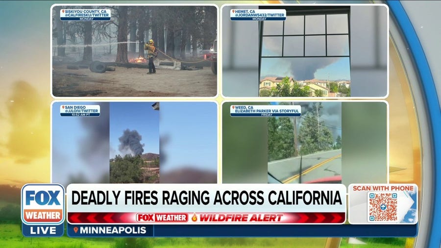 Deadly wildfires raging across California