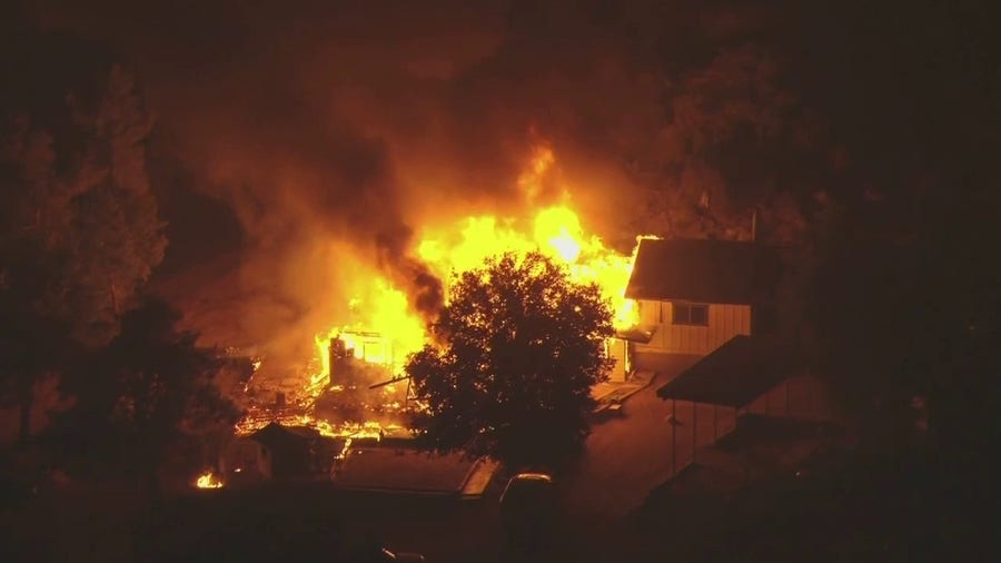 Fairview Fire in California destroying homes and prompting evacuations