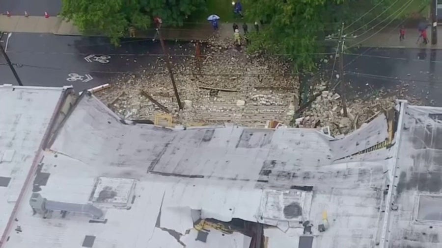 Roof collapses due to heavy rain, flash flooding in Providence, Rhode Island