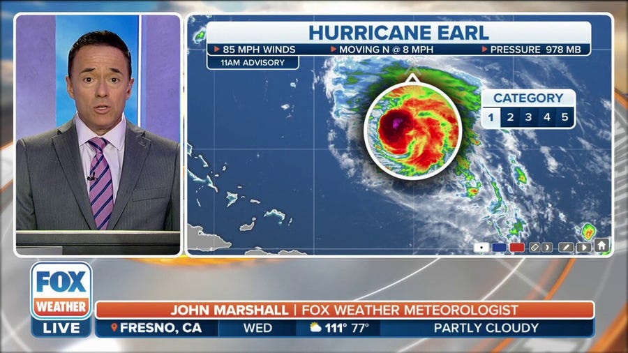 Hurricane Earl continues to strengthen as it approaches near Bermuda