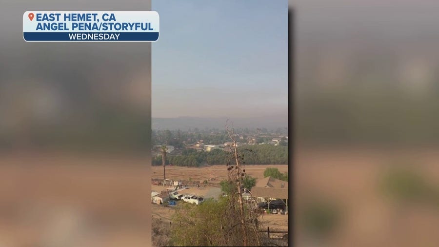 Hemet, CA shrouded in haze as deadly Fairview Fire expands