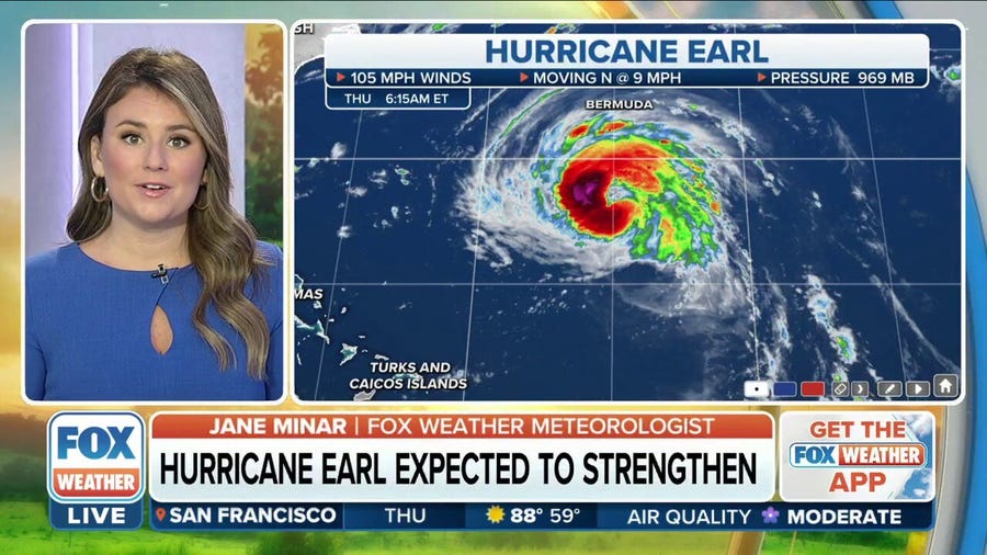 Hurricane Earl upgraded to Category 2 hurricane, expected to continue to strengthen