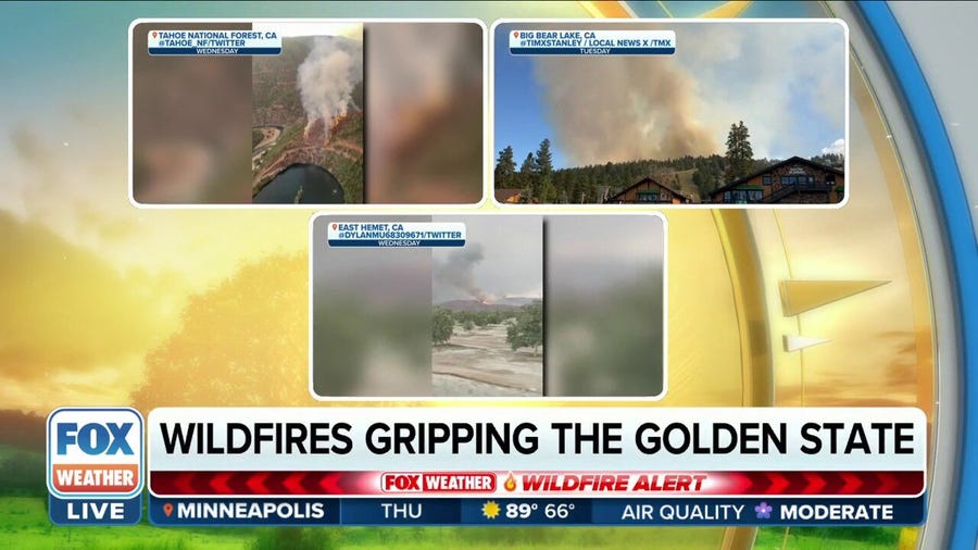 Multiple Wildfires Continue Raging Across California Latest Weather