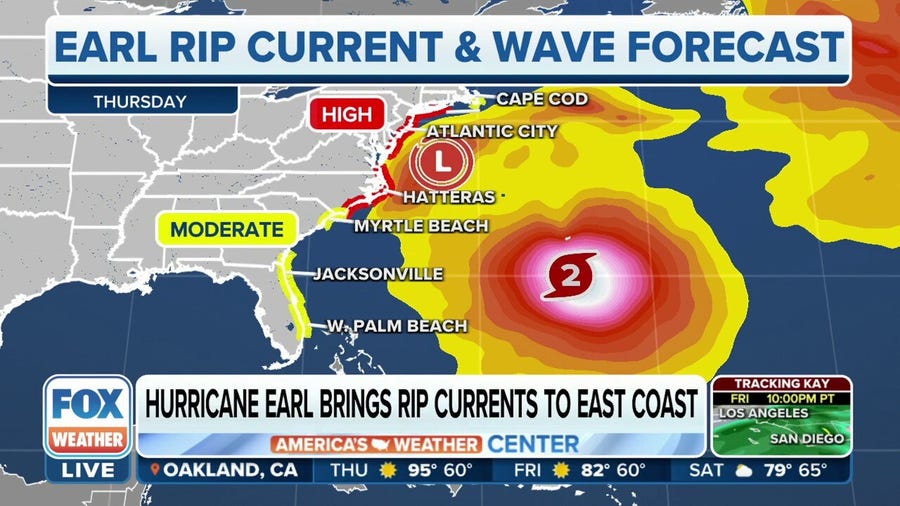 Hurricane Earl threatens East Coast with dangerous rip currents