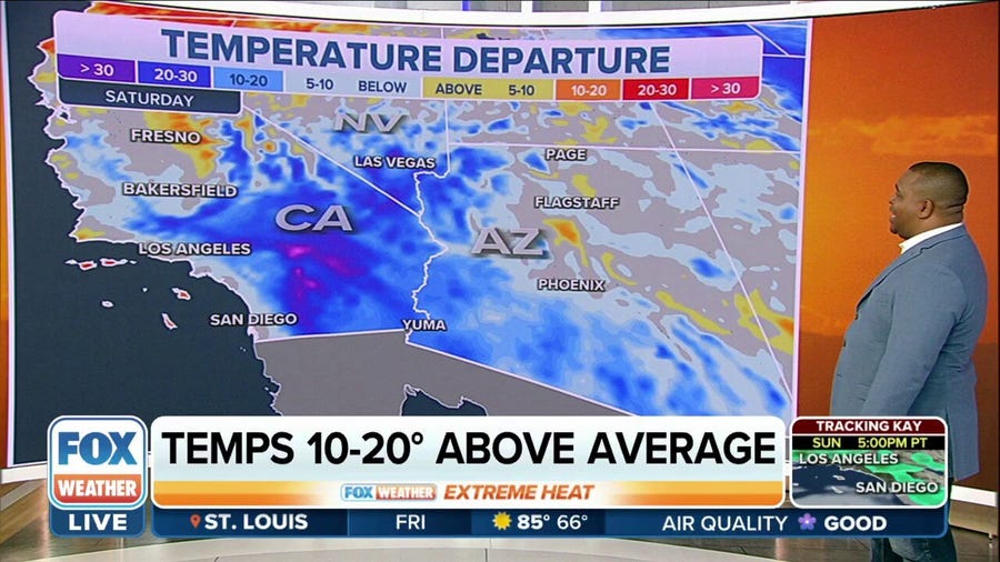 California's historic heat wave lingers for another day before relief arrives this weekend