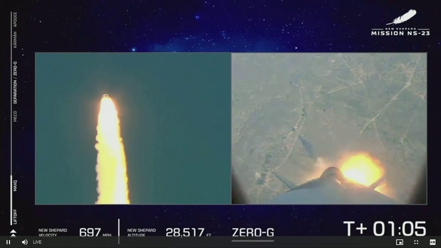 Blue Origin booster experiences capsule in-flight abort