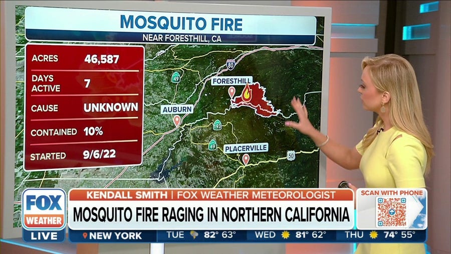 Mosquito Fire Spreads To More Than 45000 Acres Latest Weather Clips Fox Weather 6733