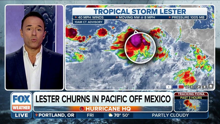 Tropical Storm Lester continues to churn in Pacific off Mexico coast