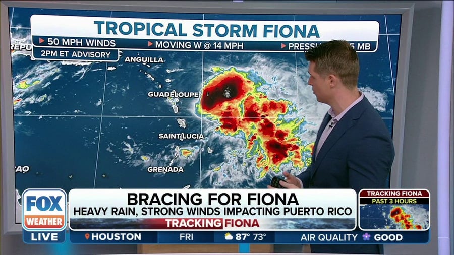 Heavy rain, strong winds from Fiona impacting Puerto Rico