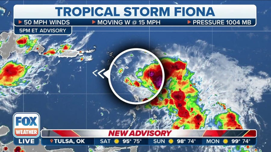 Leeward Islands starting to feel effects of Tropical Storm Fiona