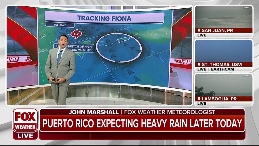 Puerto Rico expecting heavy rain later on Saturday