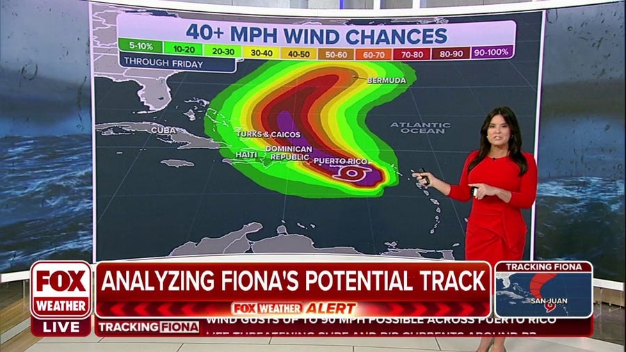 Tracking Tropical Storm Fiona's potential track