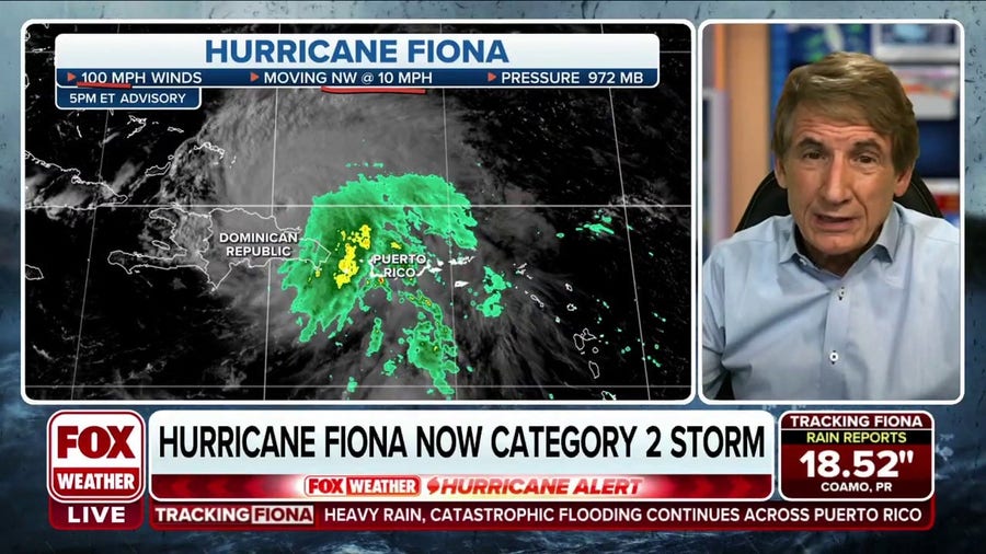 Hurricane Fiona strengthens to Category 2