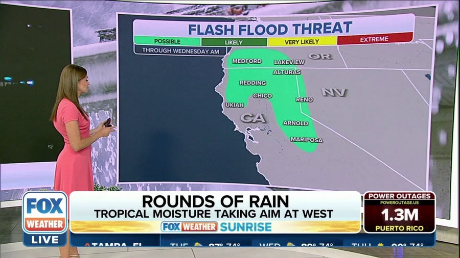 Rain brings flood threat to West