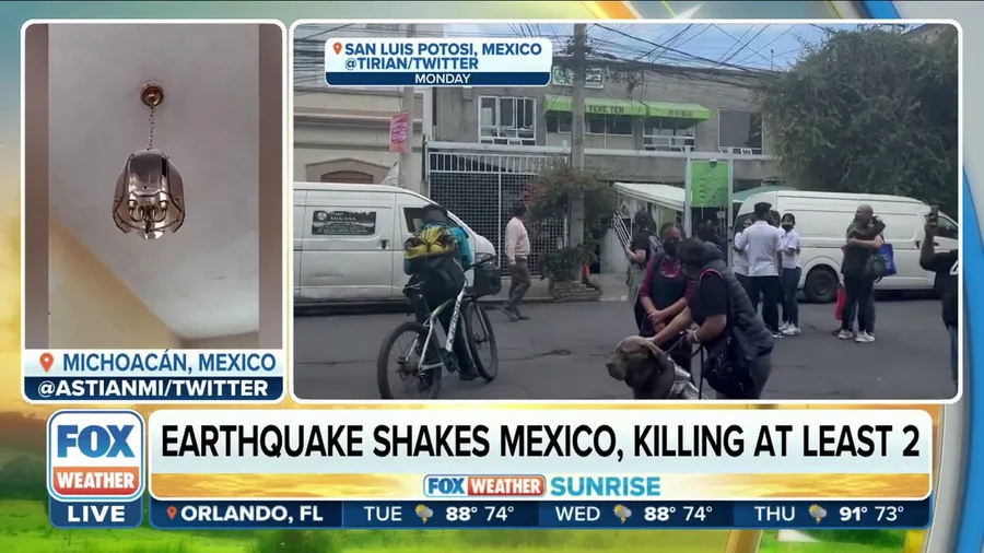 Earthquake shakes Mexico, killing at least 2