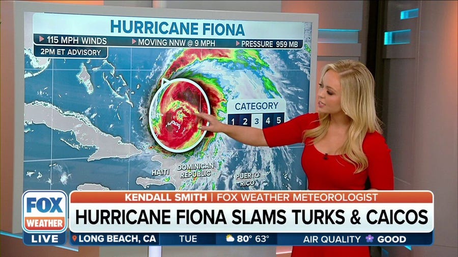 Fiona remains Category 3 hurricane, hits Turks and Caicos 