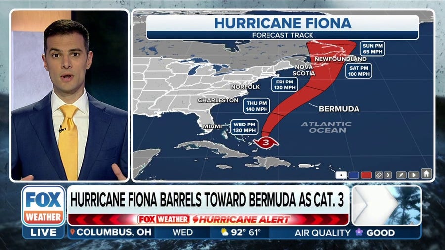 Tropical Storm Watch for Bermuda as Fiona moves north