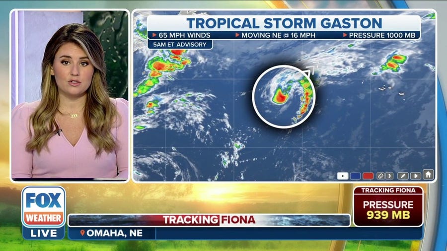 FOX Forecast Center tracks Tropical Storm Gaston over central Atlantic