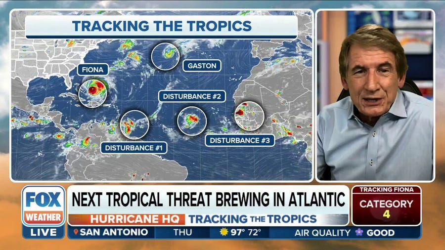 Tracking five tropical systems across the Atlantic