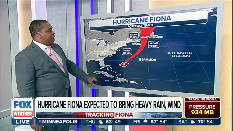 Hurricane Fiona continues to move up the Atlantic