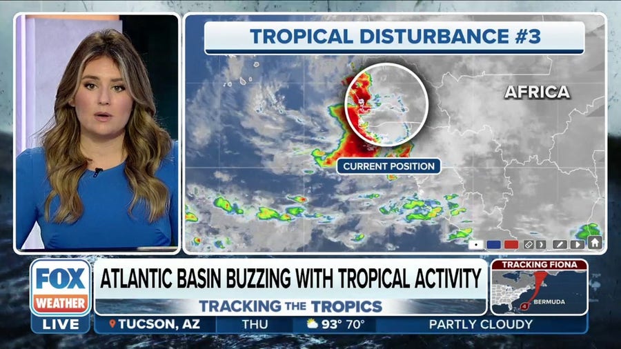 Tropical Storm Gaston turns southward