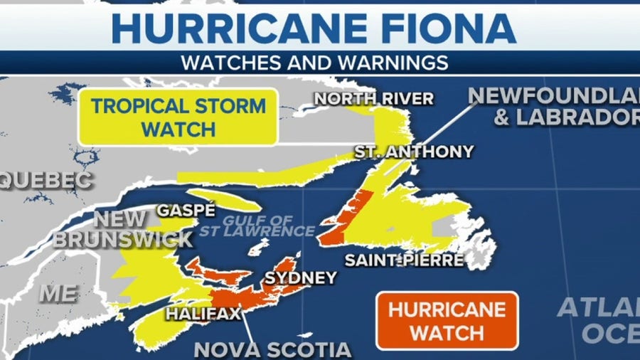 Hurricane Watch in effect for Nova Scotia