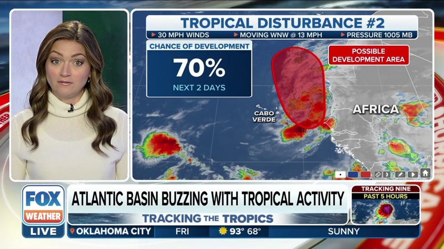Tropical Disturbances in the Atlantic continue to develop