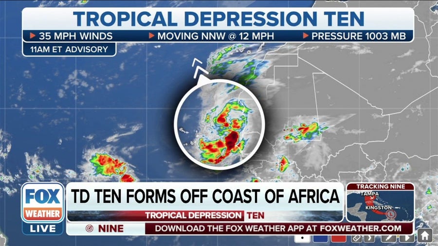 Tropical Depression Ten forms near Africa