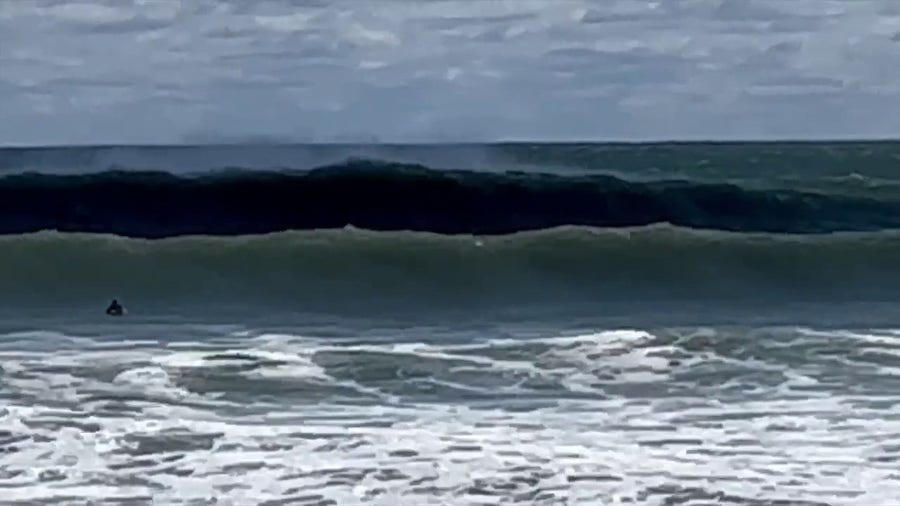 Hurricane Fiona brings large surf to Rhode Island