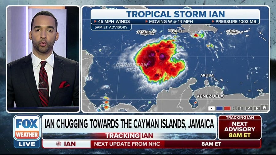 Tropical Storm Ian chugging towards Cayman Islands, Jamaica