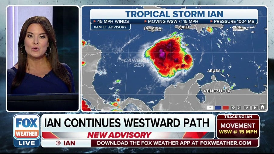 Tropical Storm Ian continues westward path