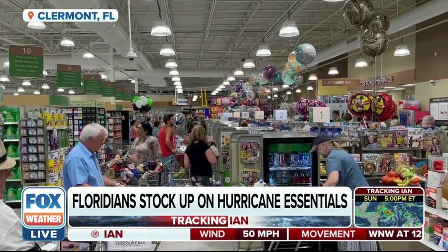 Florida residents spending the weekend preparing for Tropical Storm Ian