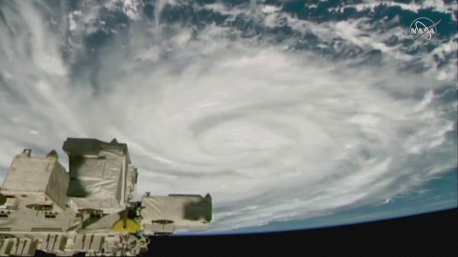 Hurricane Ian seen from the ISS in space