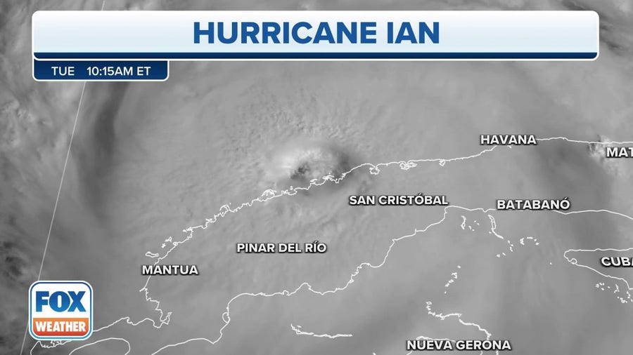 Watch as Hurricane Ian spins off the coast of Cuba