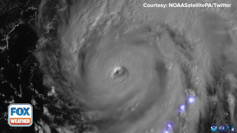 NOAA's GOES-16 satellite shows size of Hurricane Ian