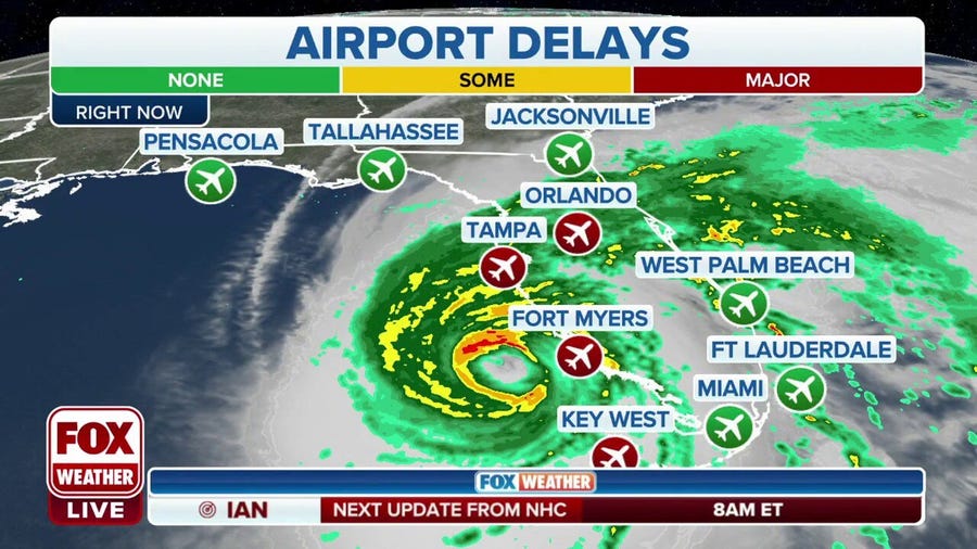 Hurricane Ian's impact on Florida airports