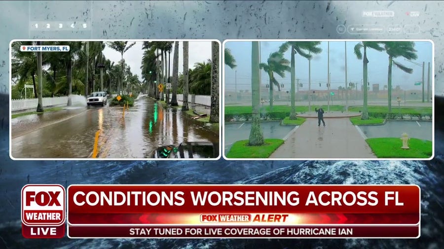 Conditions worsening in Fort Myers, Florida as Ian nears landfall