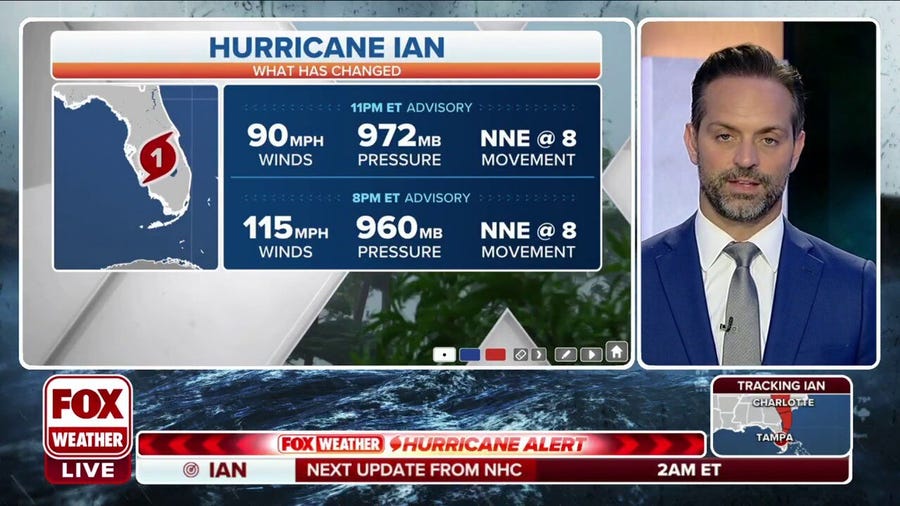 Hurricane Ian downgraded to a Category 1 storm