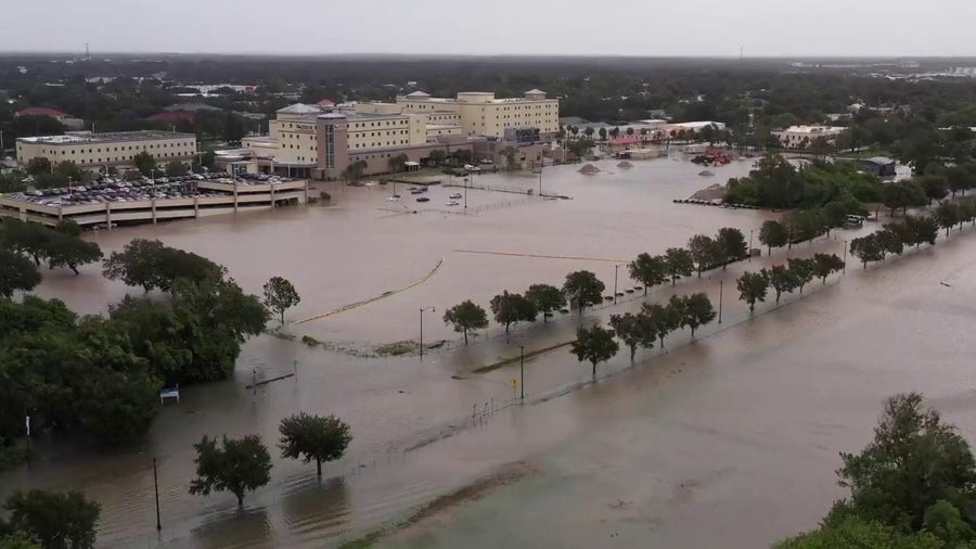 Drone video shows serious flooding in Kissimmee, Florida from Hurricane Ian