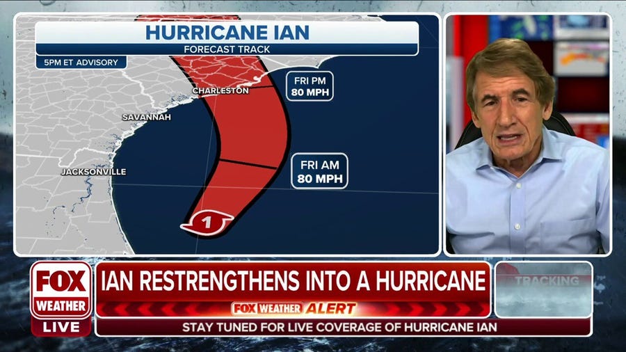 Ian restrengthens into hurricane, forecast to hit South Carolina on Friday