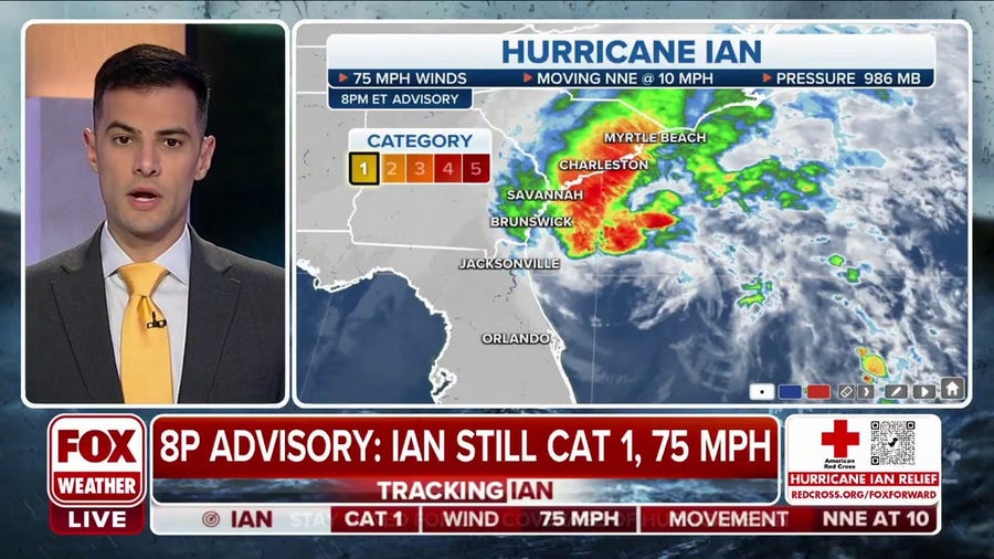 Ian remains Category 1 hurricane, heads toward South Carolina