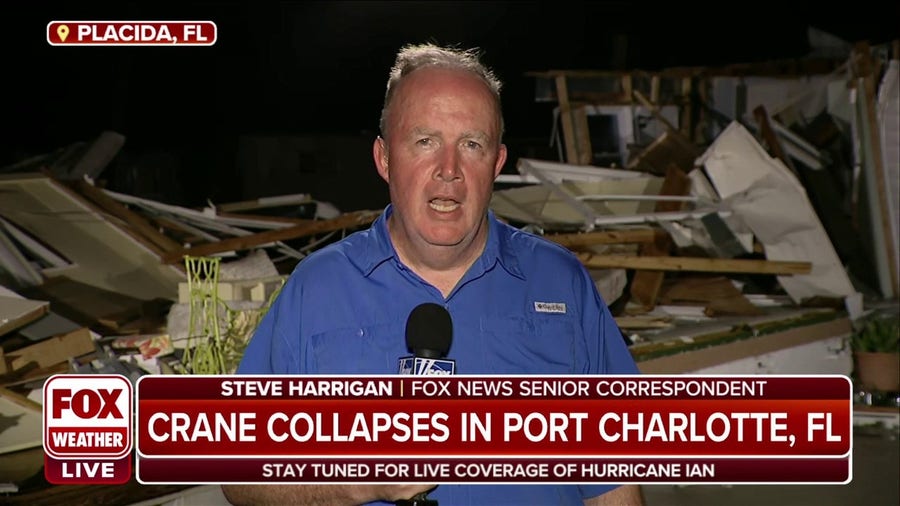 Hurricane Ian destroys mobile homes in Placida, Florida