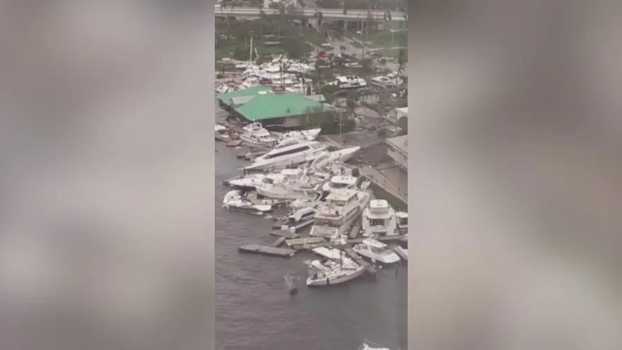 Hurricane Ian leaves boats piled up in Fort Myers